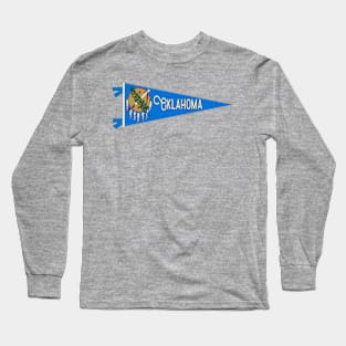 Oklahoma Flag Pennant Long Sleeve T-Shirt